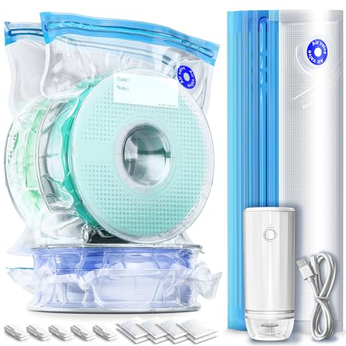 Filament Vakuumbeutel Kit Mit Automatische Pumpe, 20 Filament Aufbewahrung Beutel 34 * 30 cm für 1.75mm 3d Drucker Filament von YOOPAI