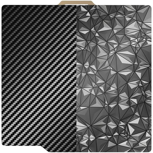 YOOPAI Bambulab Druckplatte Doppelseitig Texturiert PET + PEO 257x257mm, Magnetisch Spring Steel Druckbett für Bambu Lab P1P/P1S/X1 3D Drucker von YOOPAI