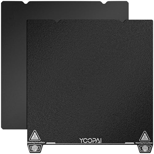 YOOPAI Doppelseitig PEI Druckplatte Schwarz Texturiert 235x235mm, PEI Sheet Druckbett für Creality Ender 3/ Ender 3 Pro/Ender 3 V2/ Ender 3 S1/ Ender 3 Neo/Voxelab Aquila 3D Drucker von YOOPAI
