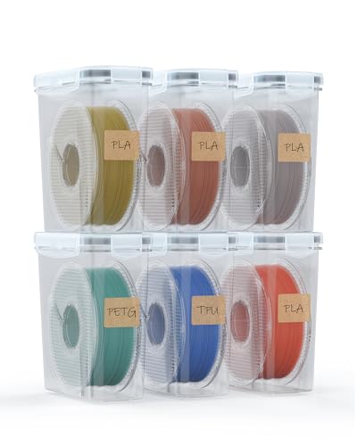 YOOPAI Filament Aufbewahrungsbox - 6 Pack Filament Container für 3D Druck Filament Versiegelung und Schutz - Tragbare Aufbewahrung mit Trockenmittel&Etiketten, wasser- und staubdicht 4.0L YOOPAI Filament Aufbewahrungsbox - 6 Pack Filament Container für 3D Druck Filament Versiegelung und Schutz - Tragbare Aufbewahrung mit Trockenmittel&Etiketten, wasser- und staubdicht 4.0L von YOOPAI