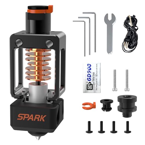 YOOPAI Spark Hotend Ender 3 Hotend Upgrade, Ganzmetall Hochtemperatur für Ender 3/Ender 3 Pro/Ender 3 V2/Ender 3 Max/Ender 5/Ende 5 Pro/Ender 5 Plus/CR 10 3D Drucker von YOOPAI