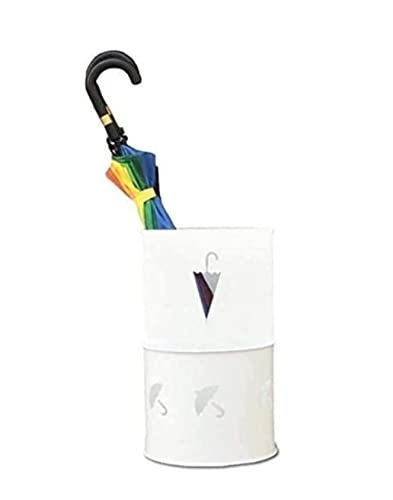 YOOPKA SchirmstäNder Schirmständer Mit 2 Ebenen Und Tropfschale, Schirmständer Aus Eisen, Regenschirm, Eimer, Heimbüro-Aufbewahrung RegenschirmstäNder (Blue : White, Size : 30 * 50cm) von YOOPKA