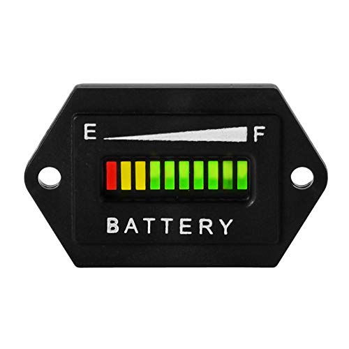 Yooreal Digital 48V Batteriestandsmesser für Trojian Batteriebetriebene Club Car Reiseanhänger Gabelstapler Scheuersaugmaschine Ebike RV Elektroauto(BI001-ET-48V) von YOOREAL