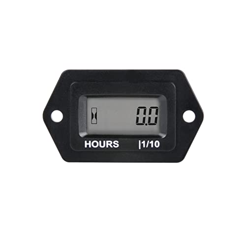 Yooreal Digitaler Betriebsstundenzähler für kleine Motoren, AC/DC 5–277 V, wasserdichtes Design, funktioniert mit verschiedenen ZTR-/Rasenmäher-Traktor-Generator-Kettensägen von YOOREAL