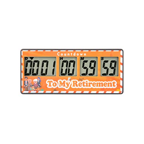 Yooreal Digitaler Küchentimer, Ruhestands-Countdown-Timer 9999 Tage, Magnetdesign, lauter Alarm, verfolgt Hochzeit, Urlaub, Arbeiten, Kochen, Babygeburt (Yellow) von YOOREAL