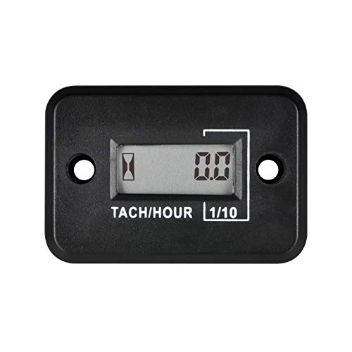 YOOREAL Digitaler Stundenzähler Tachometer, Wasserdichtes Design für Kettensäge Auto Motor Traktor Außenbordmotor Garten Generator ATV Schneefräse Dirt Bike von YOOREAL