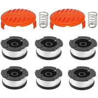 Nazalus-Hot Sale-6 Pack Linie Spools mit 2 Abdeckungen für Black & Decker Trimmer Ersatz Spoo-- von YOOUYIDA