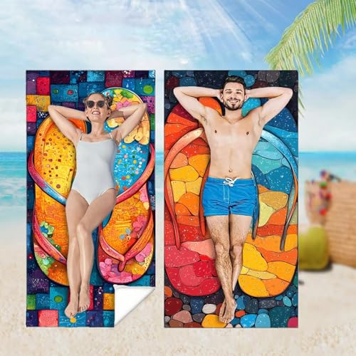 Strandtuch 2er Set 220x100 cm Mikrofaser Handtuch XXL Strandhandtuch Zubehör, Hausschuhe Microfaser Handtücher Leicht und Schnelltrocknend, für Damen Herren Reise Urlaub Schwimmen Camping,Farbe M-4224 Strandtuch 2er Set 220x100 cm Mikrofaser Handtuch XXL Strandhandtuch Zubehör, Hausschuhe Microfaser Handtücher Leicht und Schnelltrocknend, für Damen Herren Reise Urlaub Schwimmen Camping,Farbe M-4224 von YOOYLLCY