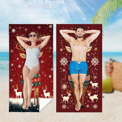 Strandtuch 2er Set 220x100 cm Mikrofaser Handtuch XXL Strandhandtuch Zubehör, Weihnachten Microfaser Handtücher Leicht und Schnelltrocknend, für Damen Herren Reise Urlaub Schwimmen Camping,Reh M-7356 Strandtuch 2er Set 220x100 cm Mikrofaser Handtuch XXL Strandhandtuch Zubehör, Weihnachten Microfaser Handtücher Leicht und Schnelltrocknend, für Damen Herren Reise Urlaub Schwimmen Camping,Reh M-7356 von YOOYLLCY