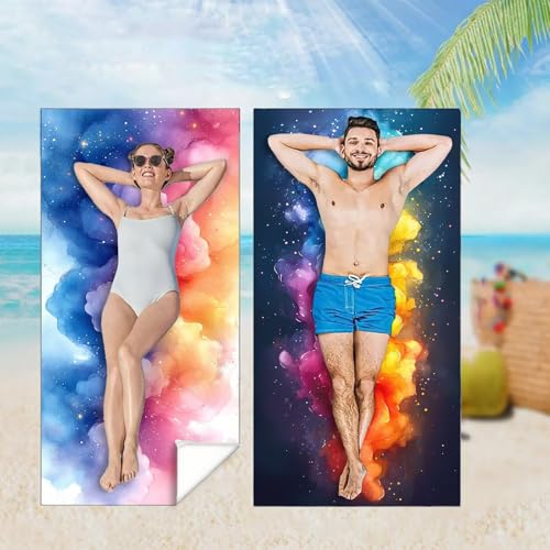 Strandtuch 2er Set 70x140 cm Mikrofaser Handtuch XXL Strandhandtuch Zubehör, Farbe Microfaser Handtücher Leicht und Schnelltrocknend, für Damen Herren Reise Urlaub Schwimmen Camping,Wolke M-4034 Strandtuch 2er Set 70x140 cm Mikrofaser Handtuch XXL Strandhandtuch Zubehör, Farbe Microfaser Handtücher Leicht und Schnelltrocknend, für Damen Herren Reise Urlaub Schwimmen Camping,Wolke M-4034 von YOOYLLCY