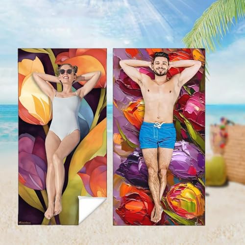 Strandtuch XXL 2er Set 100x200 cm, Schnelltrocknendes Mikrofaser Handtuch, Farbe Saunahandtuch Badetuch Tulpe Microfaser Handtücher Kompakt und Sandfest, Schnelltrocknend Hamamtuch Strandlaken M-4019 Strandtuch XXL 2er Set 100x200 cm, Schnelltrocknendes Mikrofaser Handtuch, Farbe Saunahandtuch Badetuch Tulpe Microfaser Handtücher Kompakt und Sandfest, Schnelltrocknend Hamamtuch Strandlaken M-4019 von YOOYLLCY