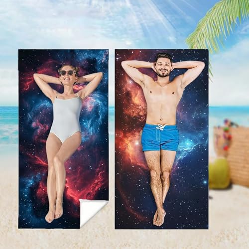 Strandtuch XXL 2er Set 75x150 cm, Groß Schnelltrocknendes Mikrofaser Handtuch, Blau Saunahandtuch Badetuch Sternenhimmel Microfaser Handtücher Kompakt und Sandfest, Schnelltrocknend Strandlaken M-4095 Strandtuch XXL 2er Set 75x150 cm, Groß Schnelltrocknendes Mikrofaser Handtuch, Blau Saunahandtuch Badetuch Sternenhimmel Microfaser Handtücher Kompakt und Sandfest, Schnelltrocknend Strandlaken M-4095 von YOOYLLCY