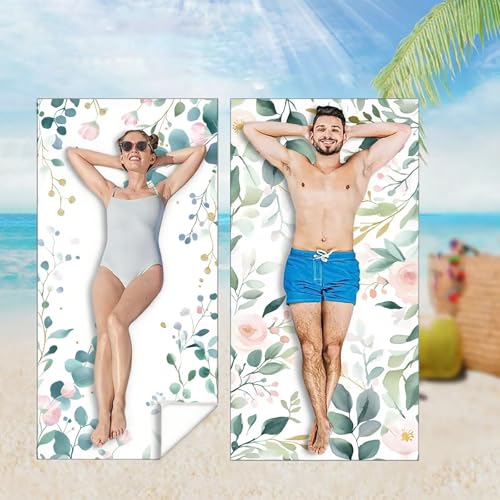 Strandtuch XXL 2er Set 75x150 cm, Schnelltrocknendes Mikrofaser Handtuch, Sommer Saunahandtuch Badetuch Anlage Microfaser Handtücher Kompakt und Sandfest, Schnelltrocknend Hamamtuch Strandlaken M-3903 Strandtuch XXL 2er Set 75x150 cm, Schnelltrocknendes Mikrofaser Handtuch, Sommer Saunahandtuch Badetuch Anlage Microfaser Handtücher Kompakt und Sandfest, Schnelltrocknend Hamamtuch Strandlaken M-3903 von YOOYLLCY
