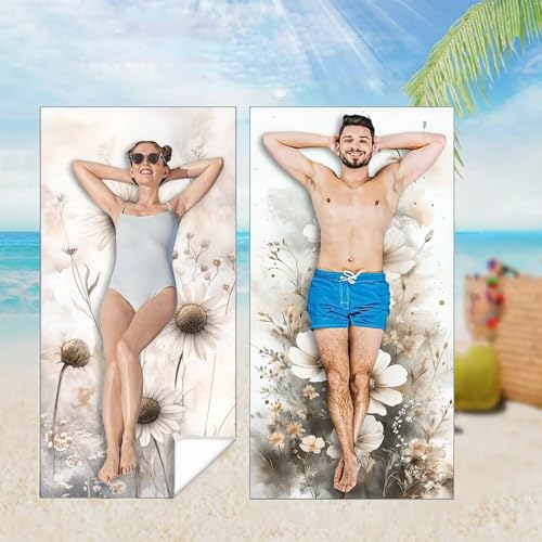 Strandtuch XXL 2er Set 80x180 cm, Groß Schnelltrocknendes Mikrofaser Handtuch, Grau Saunahandtuch Badetuch Blume Microfaser Handtücher Kompakt Sandfest, Schnelltrocknend Hamamtuch Strandlaken M-4541 Strandtuch XXL 2er Set 80x180 cm, Groß Schnelltrocknendes Mikrofaser Handtuch, Grau Saunahandtuch Badetuch Blume Microfaser Handtücher Kompakt Sandfest, Schnelltrocknend Hamamtuch Strandlaken M-4541 von YOOYLLCY