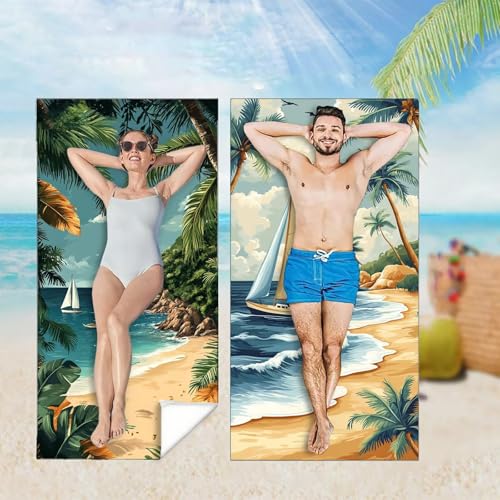 Strandtuch XXL 2er Set 80x180 cm, Groß Schnelltrocknendes Mikrofaser Handtuch, Ozean Saunahandtuch Badetuch Landschaft Microfaser Handtücher Kompakt und Sandfest, Schnelltrocknend Strandlaken M-4349 Strandtuch XXL 2er Set 80x180 cm, Groß Schnelltrocknendes Mikrofaser Handtuch, Ozean Saunahandtuch Badetuch Landschaft Microfaser Handtücher Kompakt und Sandfest, Schnelltrocknend Strandlaken M-4349 von YOOYLLCY
