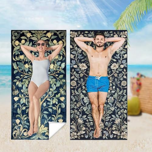 Strandtuch XXL 2er Set 90x180 cm, Groß Schnelltrocknendes Mikrofaser Handtuch, Blau Saunahandtuch Badetuch Baum Microfaser Handtücher Kompakt Sandfest, Schnelltrocknend Hamamtuch Strandlaken M-4147 Strandtuch XXL 2er Set 90x180 cm, Groß Schnelltrocknendes Mikrofaser Handtuch, Blau Saunahandtuch Badetuch Baum Microfaser Handtücher Kompakt Sandfest, Schnelltrocknend Hamamtuch Strandlaken M-4147 von YOOYLLCY