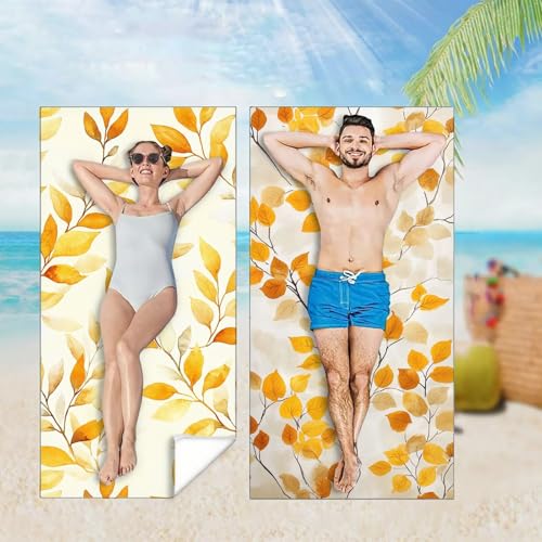 Strandtuch XXL 2er Set 90x180 cm, Groß Schnelltrocknendes Mikrofaser Handtuch, Gelb Saunahandtuch Badetuch Blatt Microfaser Handtücher Kompakt Sandfest, Schnelltrocknend Hamamtuch Strandlaken M-4651 Strandtuch XXL 2er Set 90x180 cm, Groß Schnelltrocknendes Mikrofaser Handtuch, Gelb Saunahandtuch Badetuch Blatt Microfaser Handtücher Kompakt Sandfest, Schnelltrocknend Hamamtuch Strandlaken M-4651 von YOOYLLCY