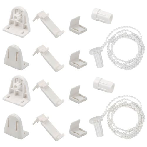 YOPEUC 2 Kit Klemmfix Halterung, Weiß Ersatzteile Doppelrollo Klemmhalter, Rollo Halterung für Verdunkelungsrollo, Fenster Klemmfix-Rollos von YOPEUC