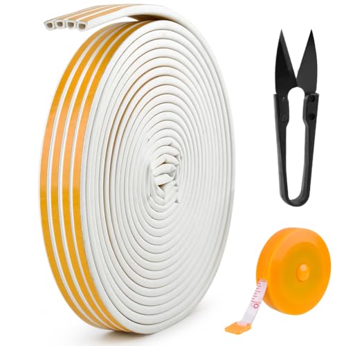 YOPEUC 30m / 98.4ft Dichtungsband Selbstklebend, Türdichtung Selbstklebend Fensterdichtung Selbstklebend Weiß, Moosgummi Selbstklebend mit 1 Schere und 1 Maßband Zum Blockieren Von Rissen und Lücken YOPEUC 30m / 98.4ft Dichtungsband Selbstklebend, Türdichtung Selbstklebend Fensterdichtung Selbstklebend Weiß, Moosgummi Selbstklebend mit 1 Schere und 1 Maßband Zum Blockieren Von Rissen und Lücken von YOPEUC