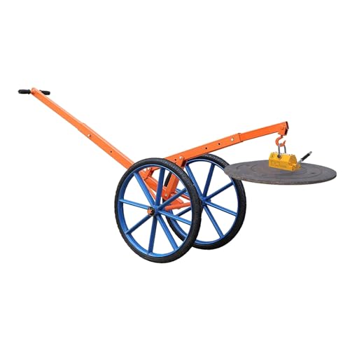 Magnetischer Schachtdeckel for einfachen Anheben von Schachtdeckeln. Enthält Magnete, Hebewagen-Set, mit 27,5-Zoll-Rädern, verstellbarem Griff, von YOPNDFR