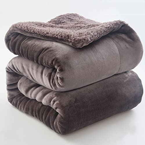 Dick Reversibel, Kuscheldecke Luxus Flauschige Universal Sofadecke Warm Waschbar Decke für Bett Sofa -grau-150 × 200 cm (59 × 78 Zoll) von YOPOIY