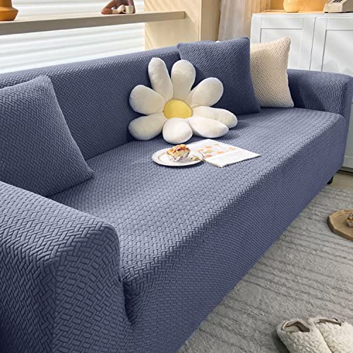 YOPOIY 1 Stück Passform Stretch Sofa überzug, Neueste Jacquard Einfarbig Sofahusse für Wohnzimmer Maschinenwäsche Möbelschutz für 1 2 3 4 Sitz-Asche 1-2-Sitzer 145-185cm von YOPOIY