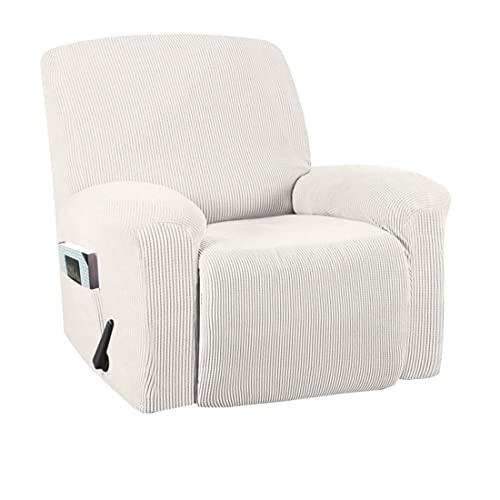 YOPOIY 1-teilig weich Relaxsessel Sesselbezug Jacquard mit kleinen Karos Sesselschoner Möbelschutz mit Seitentasche für Wohnzimmer -F- von YOPOIY