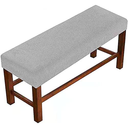 YOPOIY Jacquard Stuhlhussen, Abnehmbar Universal Bezug Für Esszimmer Bank Strecken Bezug Für Esszimmerstuhl Formschlüssig Dining Bench Cover-hellgrau-180-210cm von YOPOIY