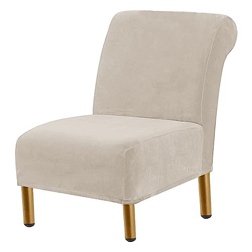 YOPOIY Samt Sessel Stuhlbezüge, Stuhlhussen Ohne Armlehnen Dehnung Abnehmbar Sesselbezug Möbelschutzbezüge Mit Elastischem Boden -Beige-one Size YOPOIY Samt Sessel Stuhlbezüge, Stuhlhussen Ohne Armlehnen Dehnung Abnehmbar Sesselbezug Möbelschutzbezüge Mit Elastischem Boden -Beige-one Size von YOPOIY