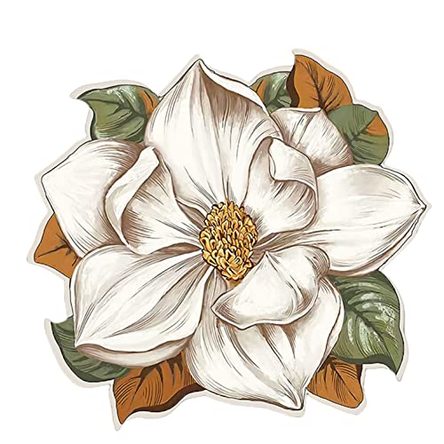 YOPOIY Weich Teppich Form der Blume Runde rutschfest Moderner Teppiche Schlafzimmer Area Carpet Pflegeleicht Wohnzimmerteppich-Weiß-100cm YOPOIY Weich Teppich Form der Blume Runde rutschfest Moderner Teppiche Schlafzimmer Area Carpet Pflegeleicht Wohnzimmerteppich-Weiß-100cm von YOPOIY