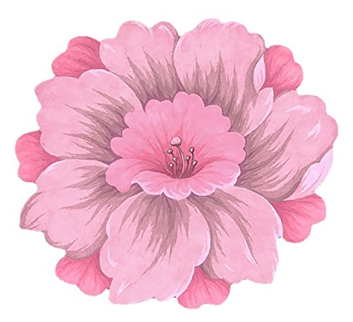 YOPOIY Weich Teppich Form der Blume Runde rutschfest Moderner Teppiche Schlafzimmer Area Carpet Pflegeleicht Wohnzimmerteppich-rosa-100cm YOPOIY Weich Teppich Form der Blume Runde rutschfest Moderner Teppiche Schlafzimmer Area Carpet Pflegeleicht Wohnzimmerteppich-rosa-100cm von YOPOIY