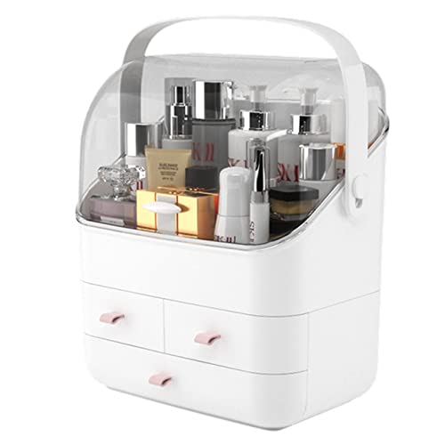 Makeup Organizer Skincare Cosmetic Storage Box with Clear Flip Lid for Dresser Bathroom von YOPOTIKA
