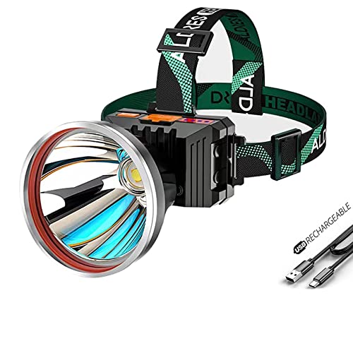 YOPOTIKA Stirnlampe LED Wiederaufladbar Superheller Kopflampe mit Bewegungssensor, Wasserdichter Scheinwerfer zum Angeln, Camping, Wandern [Energieklasse A+++] von YOPOTIKA