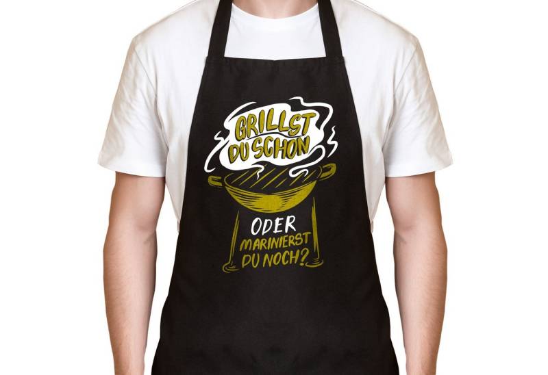YORA Grillschürze für Männer lustig, (Set, 2-tlg., Grillschürze + personalisierbarer Urkunde), das perfekte Geschenk für alle Männer, die Grillen lieben von YORA