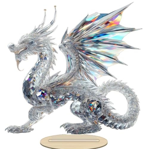 YORISMAL Transparenter Kristall-Drache 2D-Acryl-Dekorationsobjekt im Bohemian-Stil für Büro und Wohnraum YORISMAL Transparenter Kristall-Drache 2D-Acryl-Dekorationsobjekt im Bohemian-Stil für Büro und Wohnraum von YORISMAL