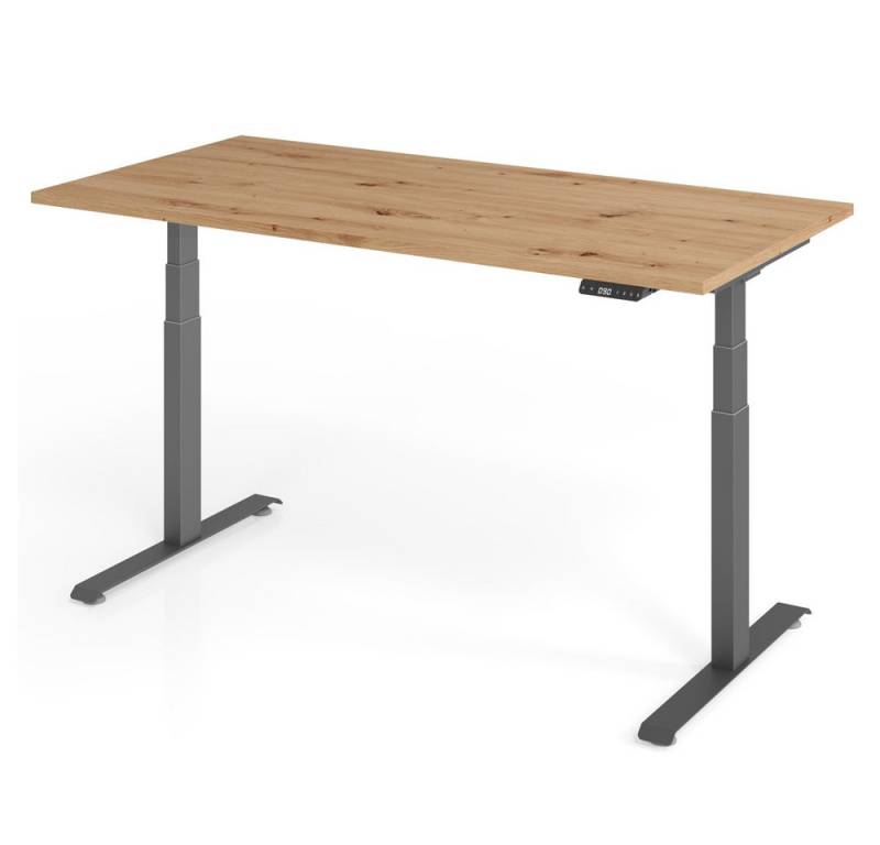 Schreibtisch YOS T5 "SOFORT" höhenverstellbar, 64,5 bis 129,5 cm Arbeitshöhe, elektrisch höhenverstellbar von YOS