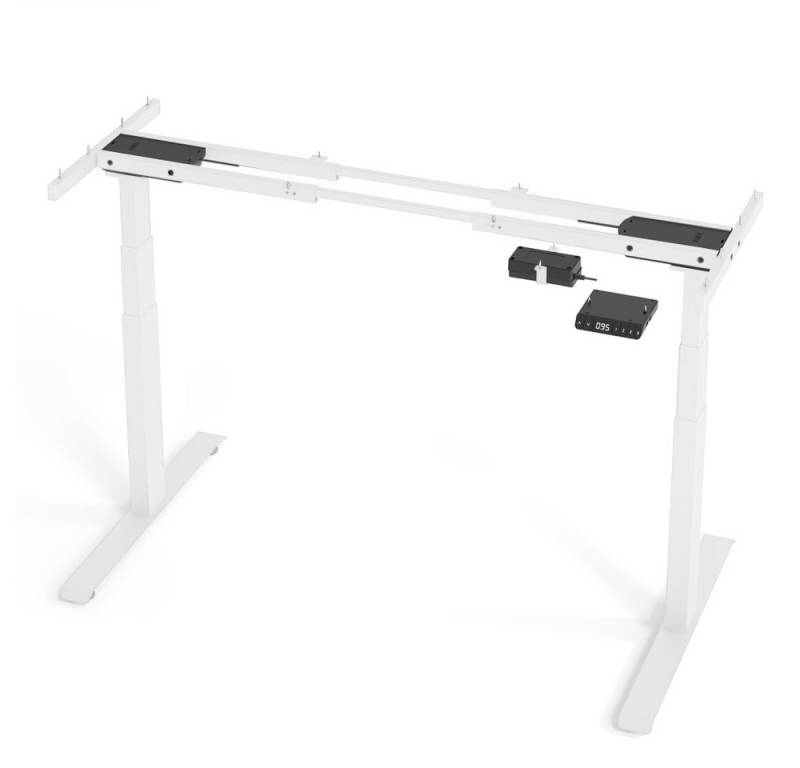 Tischgestell YOS T5 Schreibtischgestell elektrisch höhenverstellbar (1 Tischgestell mit Motoren, 1 Bedienelement), für Tischplatten mit Breite 120-200 cm und Tiefe 70-100 cm von YOS