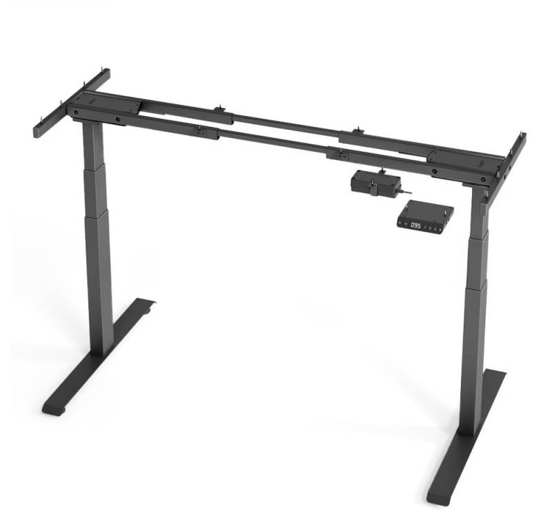 Tischgestell YOS T5 Schreibtischgestell elektrisch höhenverstellbar (1 Tischgestell mit Motoren, 1 Bedienelement), für Tischplatten mit Breite 120-200 cm und Tiefe 70-100 cm von YOS