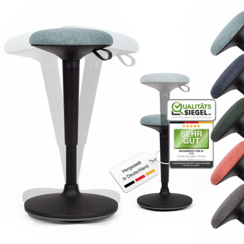YOS S1 ergonomischer Bürohocker | Stehhocker | Perfektion aus Deutschland | auf Rechnung kaufen von YOS