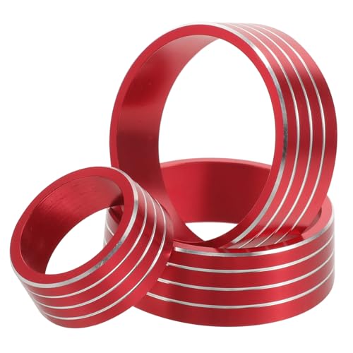 3 Stück Teiliges Auto Klimaanlage Drehknopf Abdeckungen Dekorative Ringe für Fit Einfache Installation Passgenaues Design Individueller Look von YOSADIER
