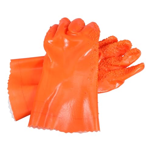 YOSADIER 1 Paar Rutschfeste Arbeitshandschuhe Ölbeständige PVC Schutzhandschuhe für Herren Ergonomisch Wasserfest Strapazierfähig für Außenbereich von YOSADIER