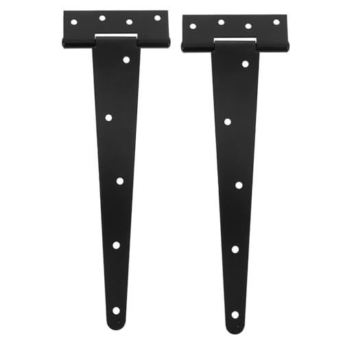 YOSADIER 1 Satz Heavy Duty Türbeschläge Verlängerte T Form Scharniere mit für Holz und Gartentore Schwarz Stabilität und Design für Wohn und Gewerbeanwendungen von YOSADIER