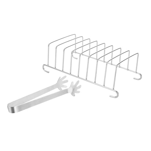 YOSADIER 1 Satz Luftfritteusen Zubehör Set mit Toastständer und Food Clip Robustes Mehrzweck für Luftfritteuse und Toaster Platzsparendes Design Leicht und Tragbar für Unterwegs von YOSADIER