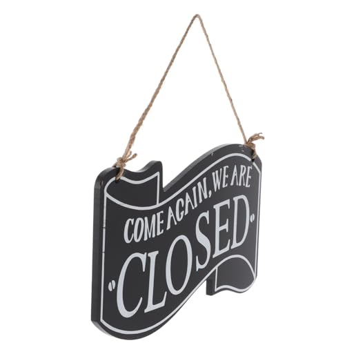 YOSADIER Holz Türschild Doppelseitig Offene Geschlossenes Schild Retro Hängeschild für Bar und Restaurant Willkommen Türbehang aus Holz mit Juteschnur von YOSADIER