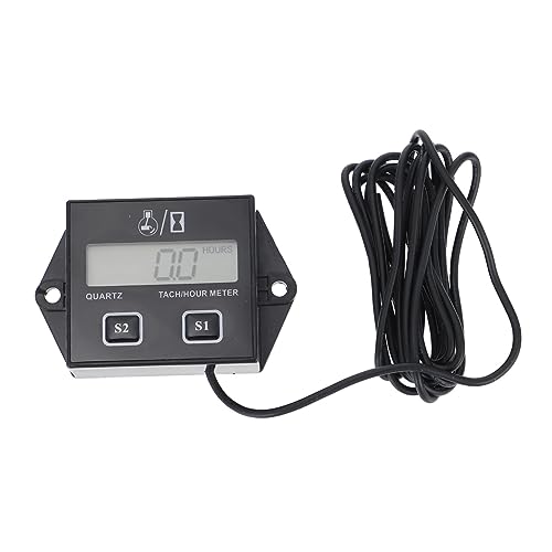 YOSADIER 1 Stück Gasoline Tachometer Timer für Takt und Takt Motoren LCD Digitalanzeige Installieren Langlebig und Effizient für Kettensägen Rasenmäher und Atv Motoren von YOSADIER
