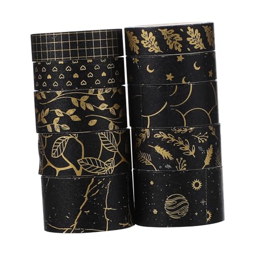 YOSADIER 10 Rollen Dekoratives Papierklebeband Bastel Tape Goldfolie pro Rolle für DIY Scrapbooking Journaling Geschenkverpackung und Kreative Projekte YOSADIER 10 Rollen Dekoratives Papierklebeband Bastel Tape Goldfolie pro Rolle für DIY Scrapbooking Journaling Geschenkverpackung und Kreative Projekte von YOSADIER