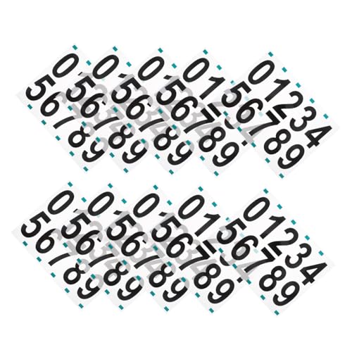 YOSADIER 10 Sets Garagennummernschild Hausnummern Für Adressaufkleber Hausadressnummern Für Draußen Reflektierende Aufkleber Briefkastenaufkleber Nummern Numeros Para Casa von YOSADIER