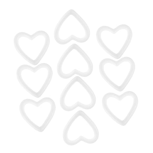 YOSADIER 10 Stück Teiliges Hohler Schaumstoff herzkränze Unbemalt Leichtes Langlebiges Material DIY Bastelrahmen für Valentinstag Hochzeit Partydekoration von YOSADIER