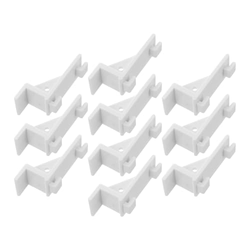 YOSADIER 10 Stück Teiliges Kühlschrank Regal Clips aus Robustem Kunststoff Einfacher Einbau Platzsparend Geeignet für Gefrierschränke und Kühlgeräte für Schnelle DIY montage ohne Werkzeug von YOSADIER