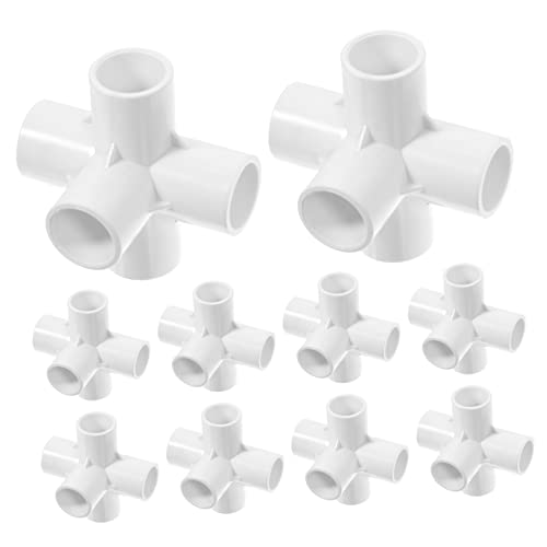 YOSADIER 10 Stück Teiliges PVC Rohrverbinder für Möbel und Gewächshäuser Korrosionsbeständig für DIY und Bewässerungssysteme von YOSADIER